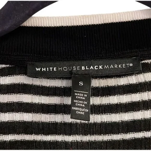 White House Black Market Women's Striped Long Cardigan Sweater Size S - Picture 2 of 7